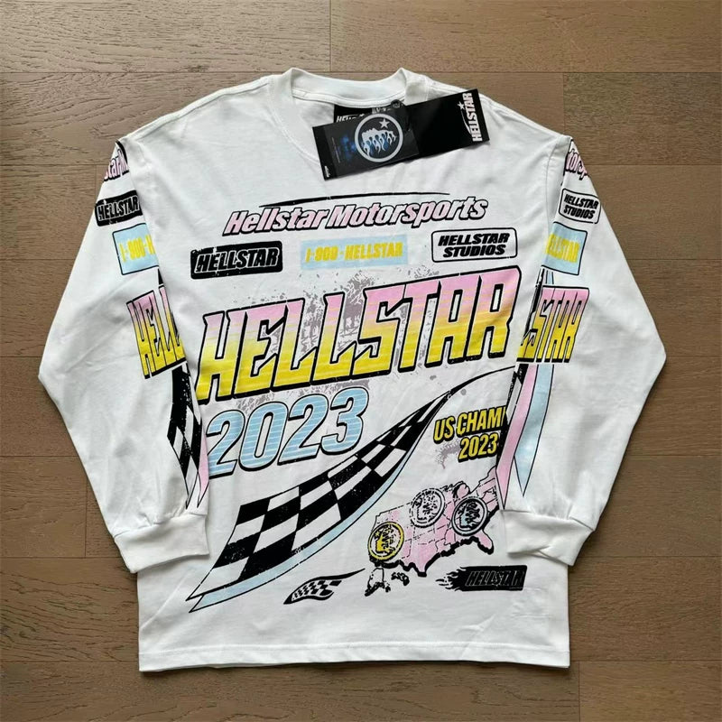 Hellstar Motorsports 2023 White Long Sleeve Tee
