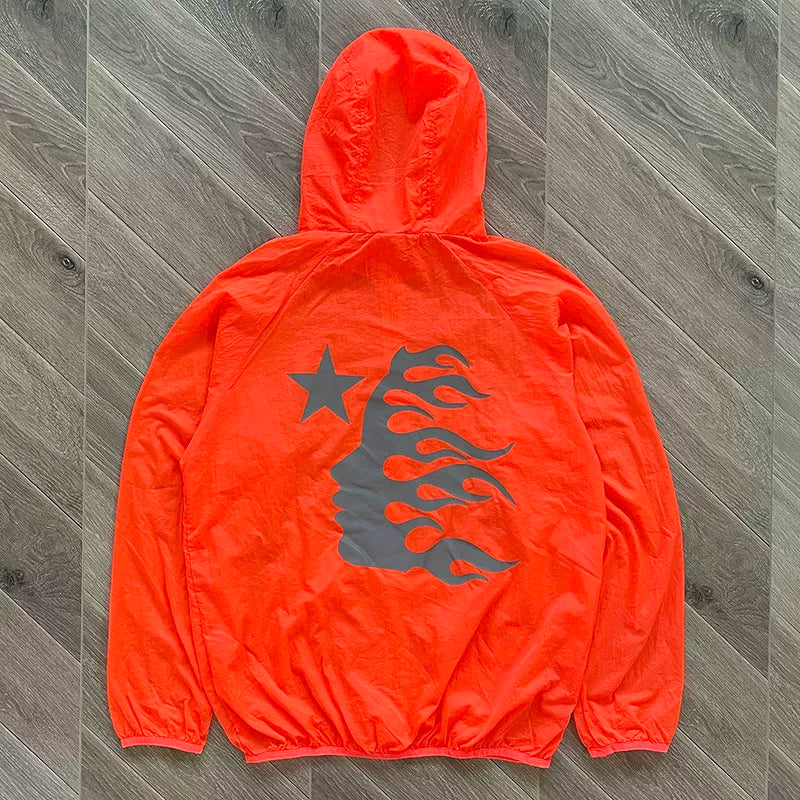 Hellstar Studios 3M Ultra-Thin Hooded Sun Protection Clothing orange