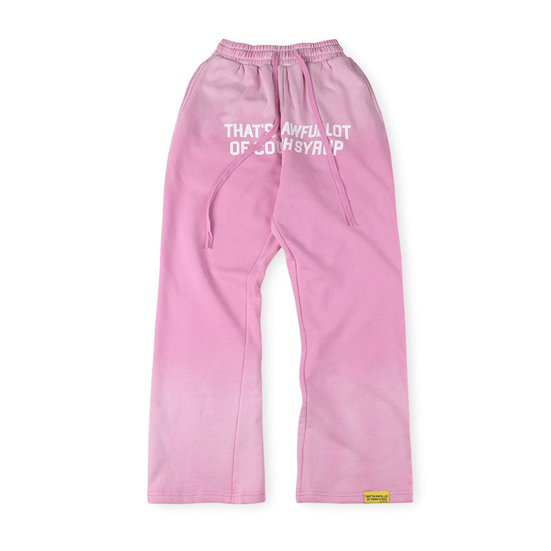 That's A Awful Lot Of Cough Syrup Gradient Sweatpants - Pink / White