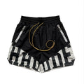 RHUDE Logo Panel Athletic Shorts - Black / White