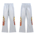 Who Decides War Flame Stained Glass Sweatpants - Light Grey/Silver