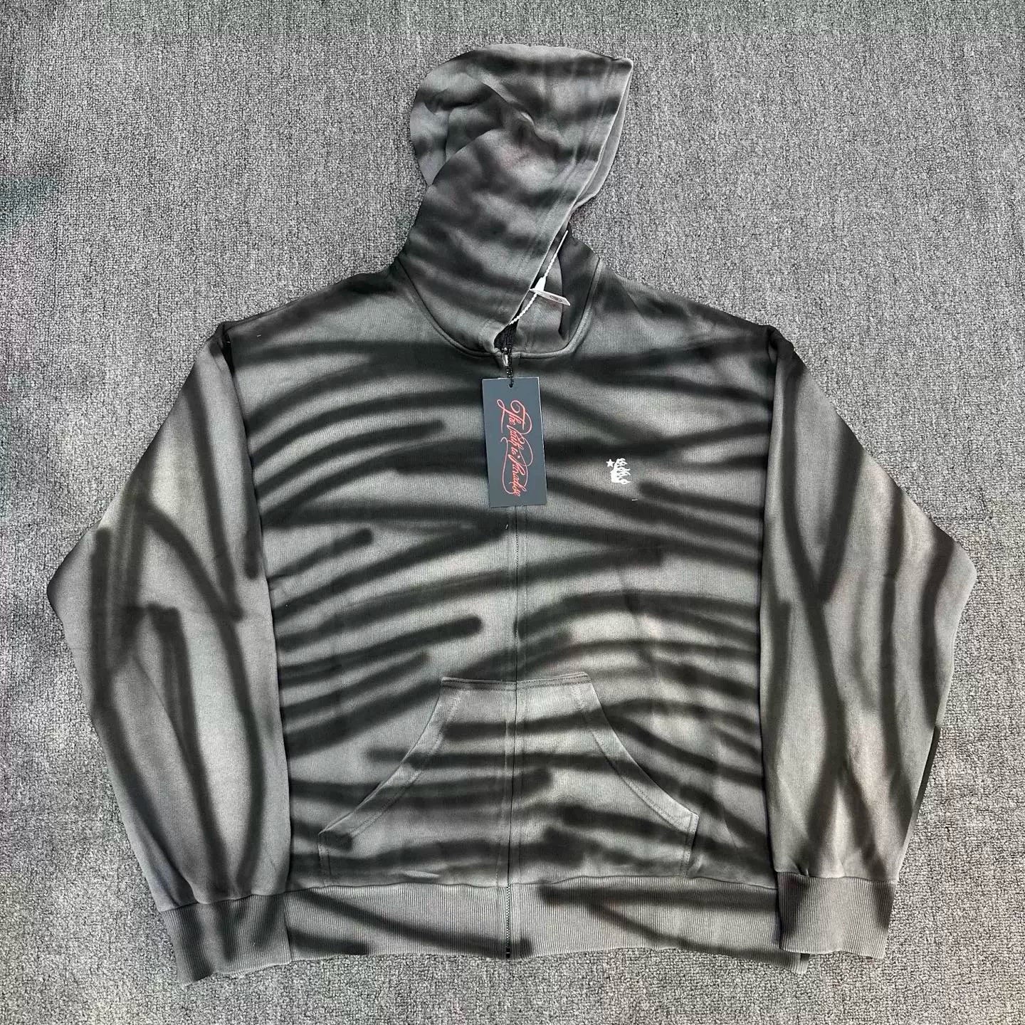 Hellstar American Tie Dye Classic Full-Zip Hoodie grey
