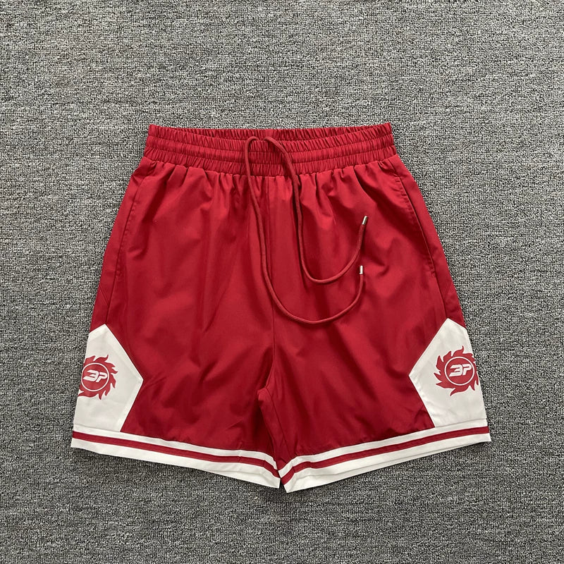 Broken Planet Market "3P" Sun Logo Basketball Shorts - Red