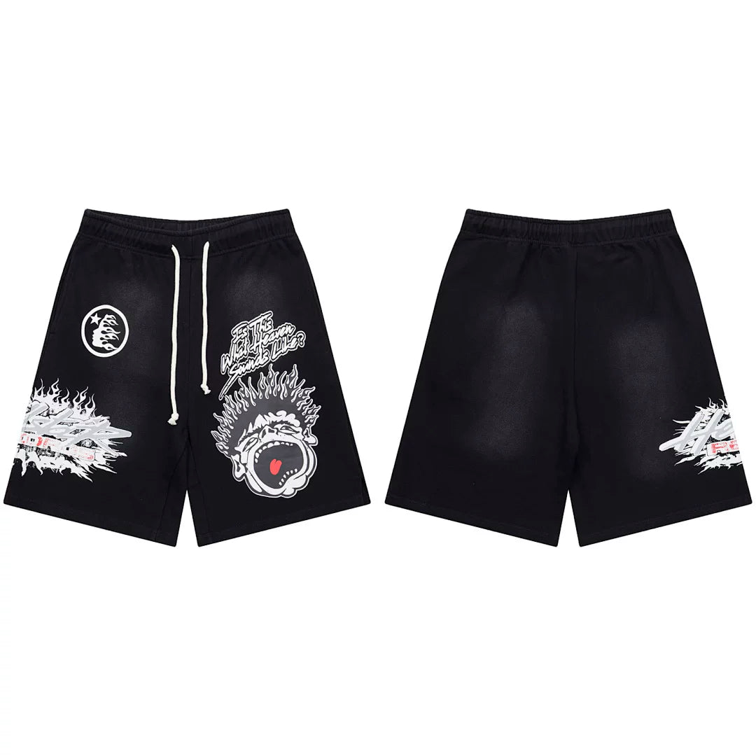 Hellstar Multi-Graphic Heavyweight Shorts black