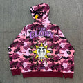 Glo Gang "The Glory" Camo Print Full-Zip Hoodie pink