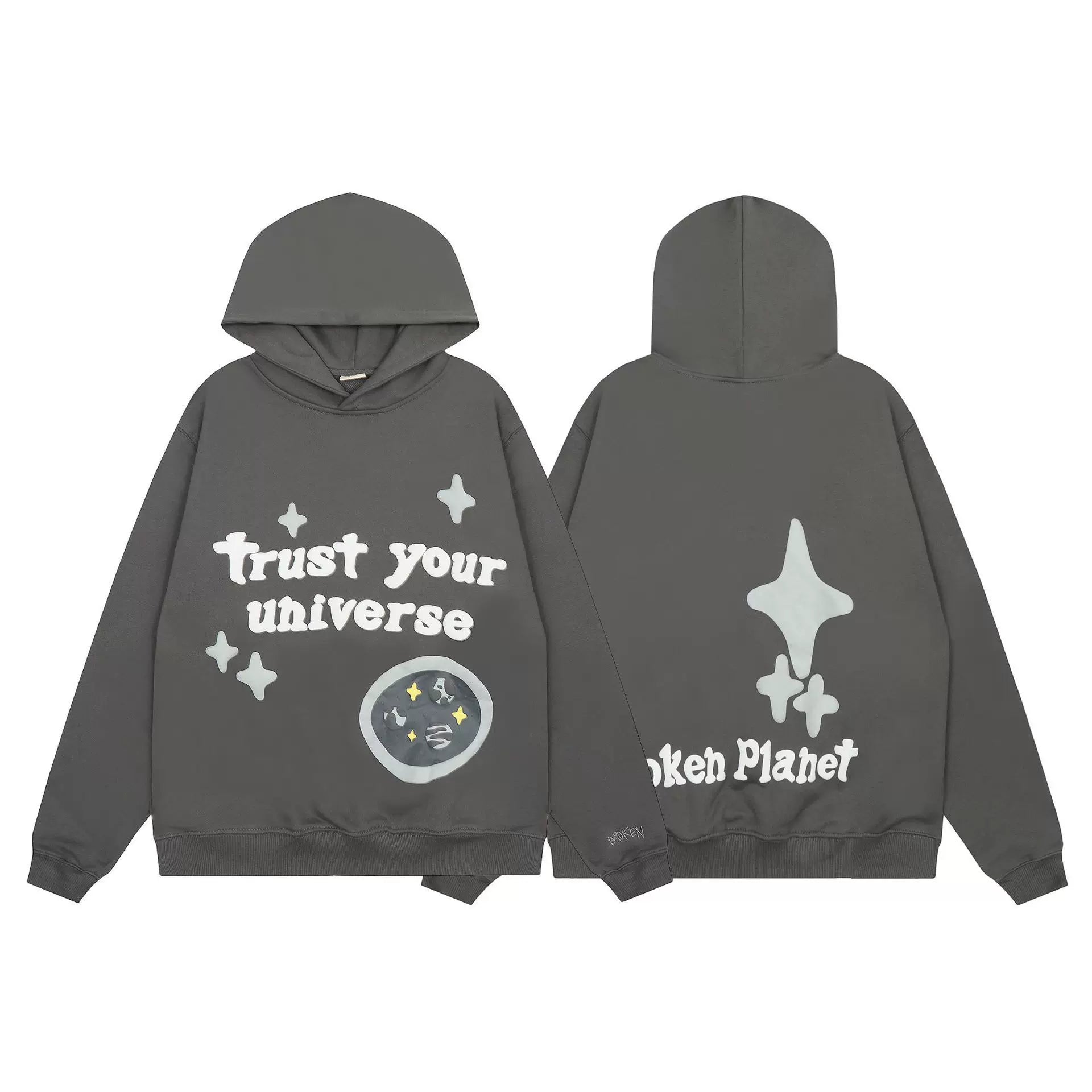 Broken Planet Market "Trust Your Universe" Oversized Hoodie - Charcoal Grey