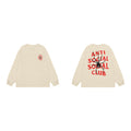 Anti Social Social Club Spider Red Logo Long Sleeve T-Shirt - Cream
