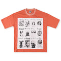 SAINT VANITY Multi-Panel Collage Graphic Short-Sleeve T-Shirt - Orange