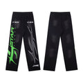 Hellstar Sports Neon Green & Black Graphic Sweatpants