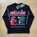 Hellstar "Path 2 Paradise" Flaming Long Sleeve Tee black