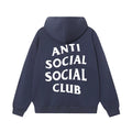 Anti Social Social Club Classic Logo Hoodie - Navy Blue/White