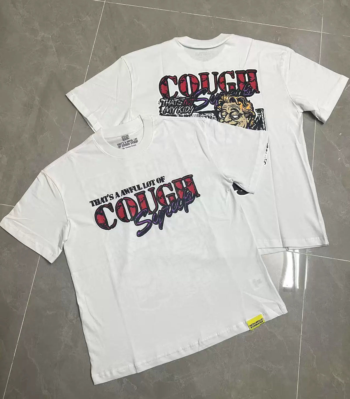 That's A Awful Lot Of Cough Syrup Classic Logo T-Shirt - White