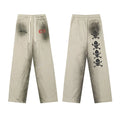 Hellstar Skull Graphic Drawstring Sweatpants cream