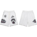 Hellstar Multi-Graphic Heavyweight Shorts white