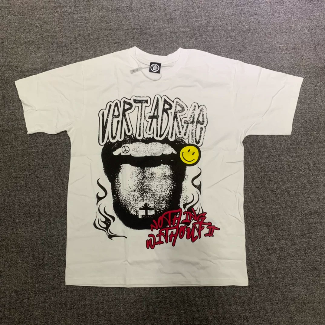 Vertebrae "Nothing Without It" Mouth & Grills Graphic Tee - White