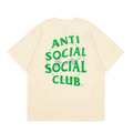 Anti Social Social Club Green Lightning Circle Logo T-Shirt - Cream