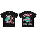 Hellstar "Worldwide" Airplane & Globe Graphic Tee - Black / Pink