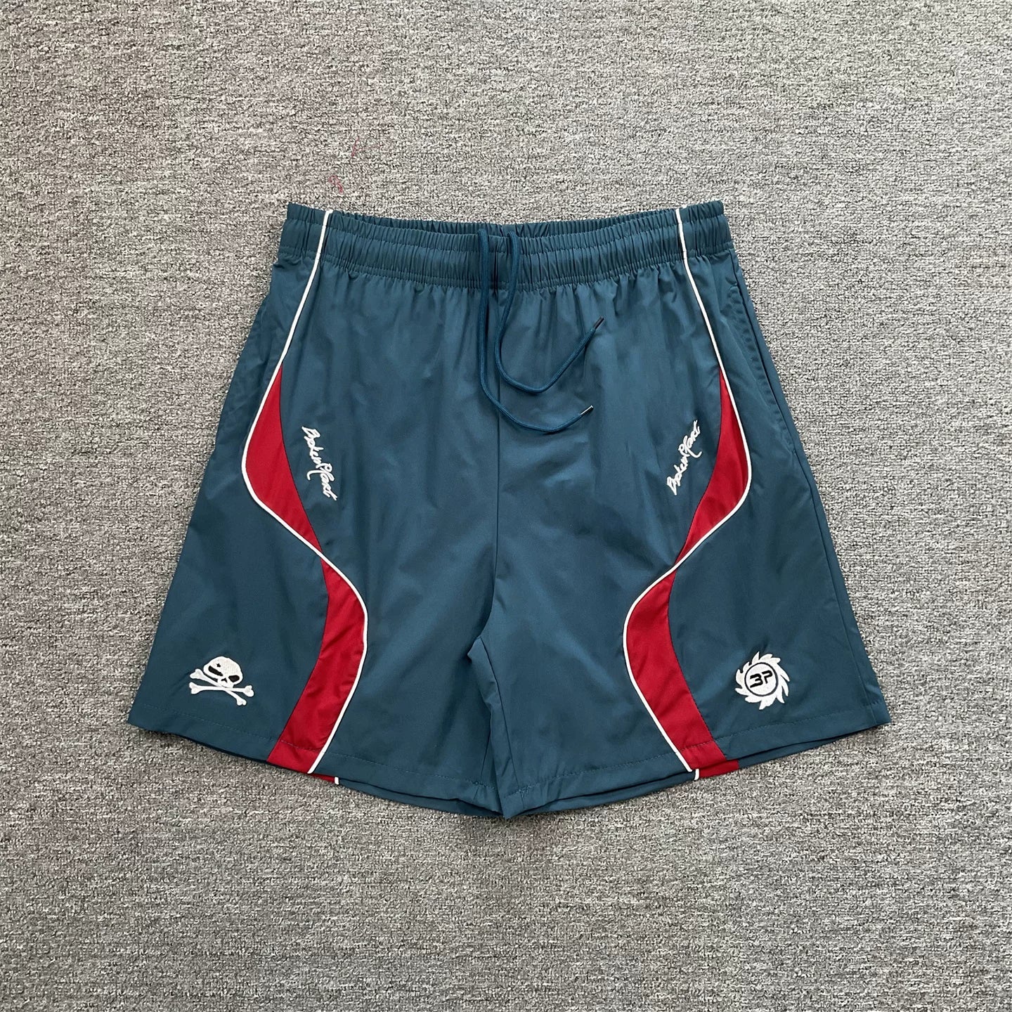 Hellstar Piping Athletic Shorts - Teal