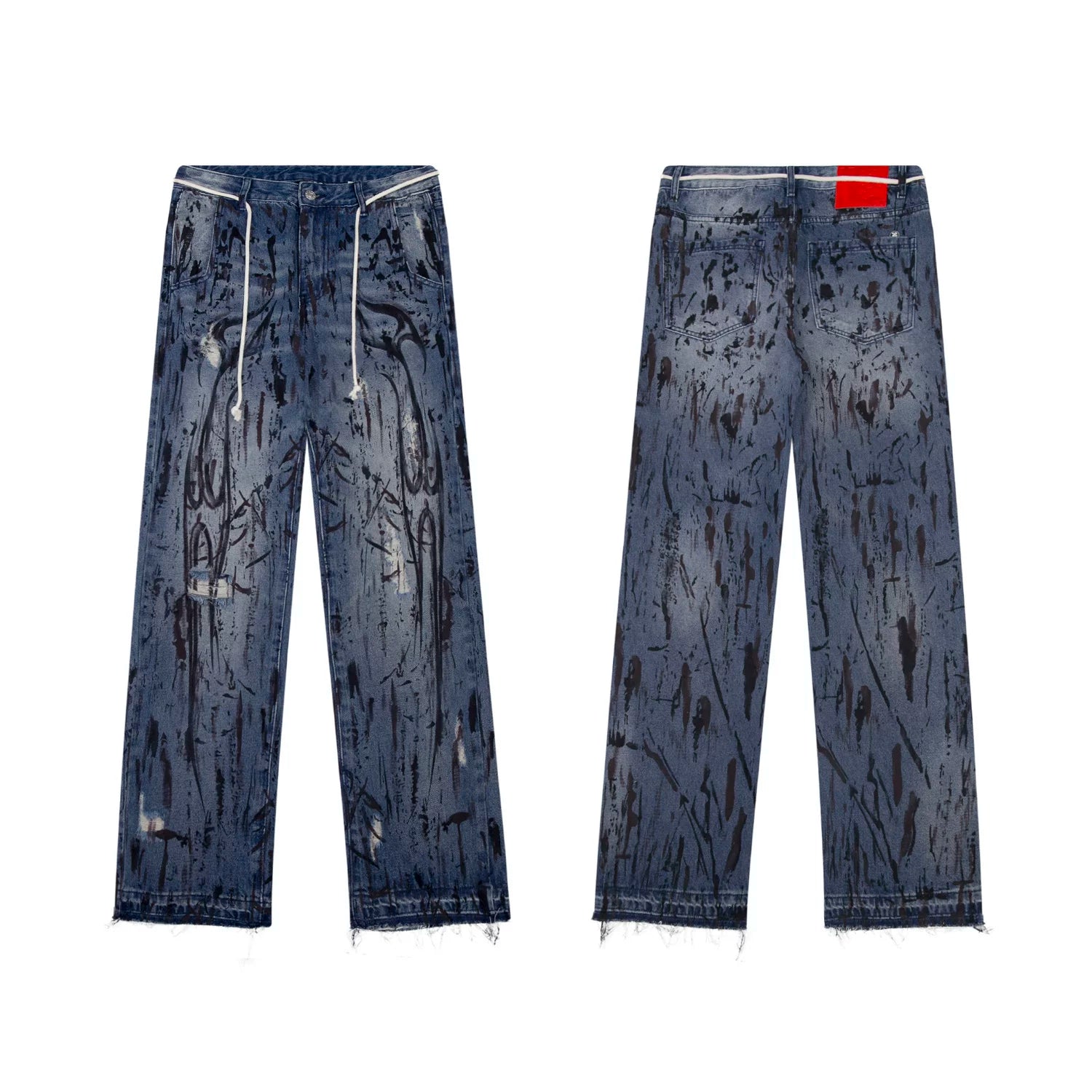 Hellstar Paint Splatter Distressed Denim Jeans
