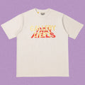 Gallery Dept. Layered Typography Short Sleeve T-Shirt - Cream/Red-Yellow