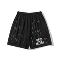 Gallery Dept. Mesh Paint Splatter Athletic Shorts - Black