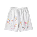 Gallery Dept. Paint Splatter & Miami Logo French Terry Shorts - White