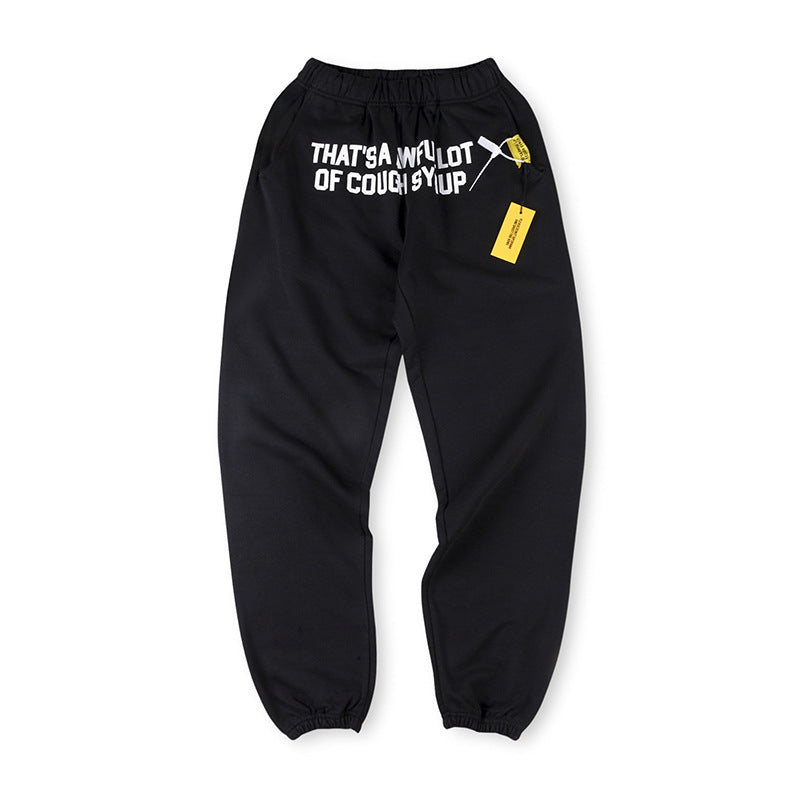 That's A Awful Lot Of Cough Syrup Classic Logo Sweatpants - Black