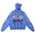 That's A Awful Lot Of Cough Syrup ALOCS Tribale Full-Zip Hoodie - Blue / Wash