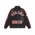 Vale Forever Valley Dreams Chenille Patch Lettering Vintage Wash Track Jacket black
