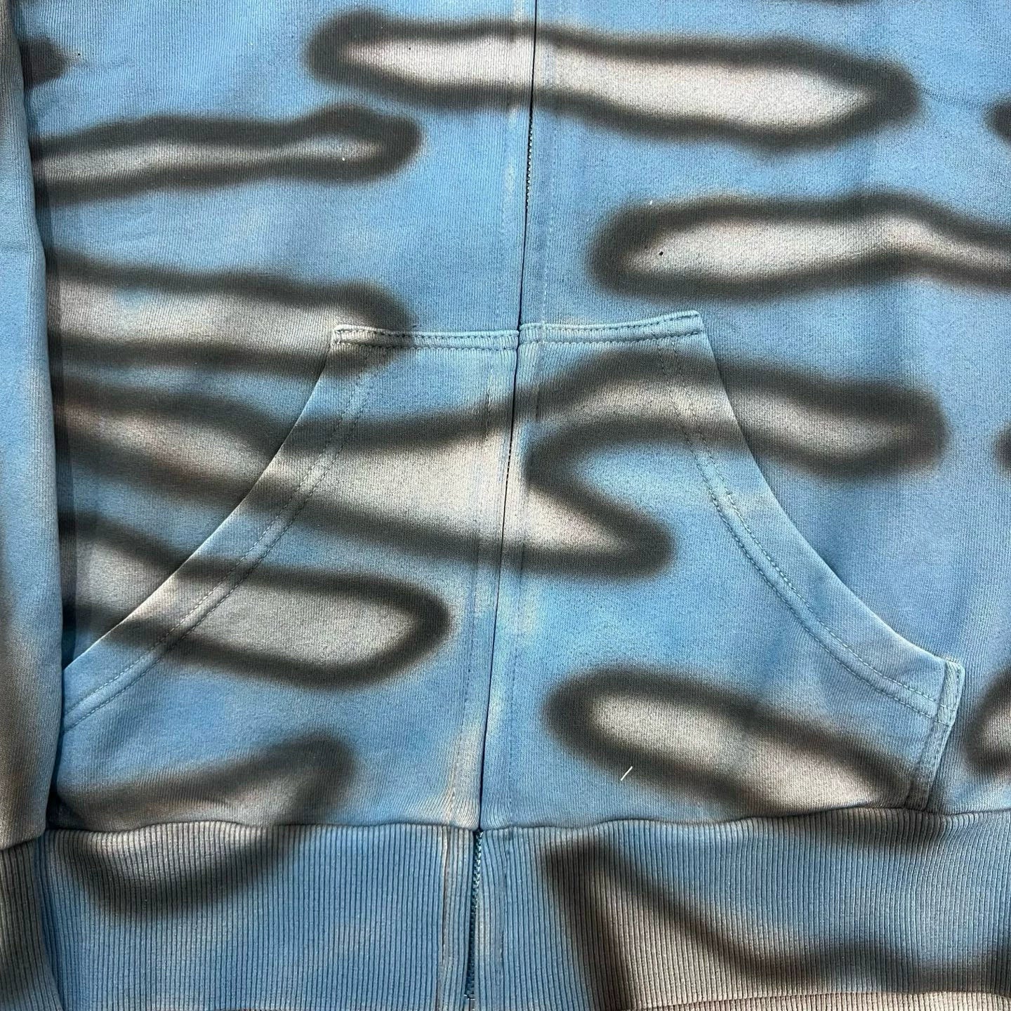 Hellstar American Tie Dye Classic Full-Zip Hoodie blue