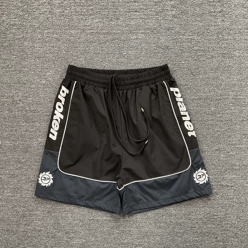 Broken Planet Market Basketball Shorts - Black / Dark Grey