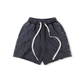 SAINT VANITY Vintage Graphic Casual Shorts - Charcoal / Vintage Wash