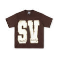 SAINT VANITY SV Logo Short-Sleeve Graphic T-Shirt - Brown