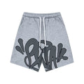 Syna World Graphic Fleece Shorts (Grey / Black Outline)