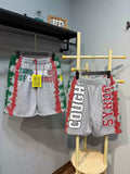 That's A Awful Lot Of Cough Syrup Side Stripe Sweatshorts - Grey / Red / Green