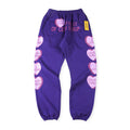 That's A Awful Lot Of Cough Syrup Angel Heart Sweatpants - Purple / Light Pink