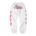 That's A Awful Lot Of Cough Syrup Angel Heart Sweatpants - White / Magenta