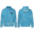 Gallery Dept Blue Marble Tie‑Dye Black Logo Full Zip Up Hoodie