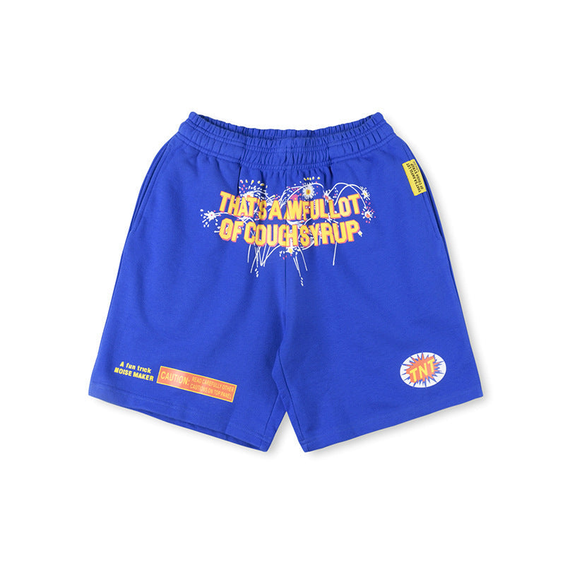 That's A Awful Lot Of Cough Syrup Logo Shorts - Royal Blue