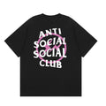 Anti Social Social Club Pink Circle Logo T-Shirt - Black/White