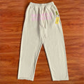 That's A Awful Lot Of Cough Syrup Classic Logo Sweatpants - Beige / Light Pink