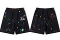 Gallery Dept. Paint Splatter French Terry Shorts - Black