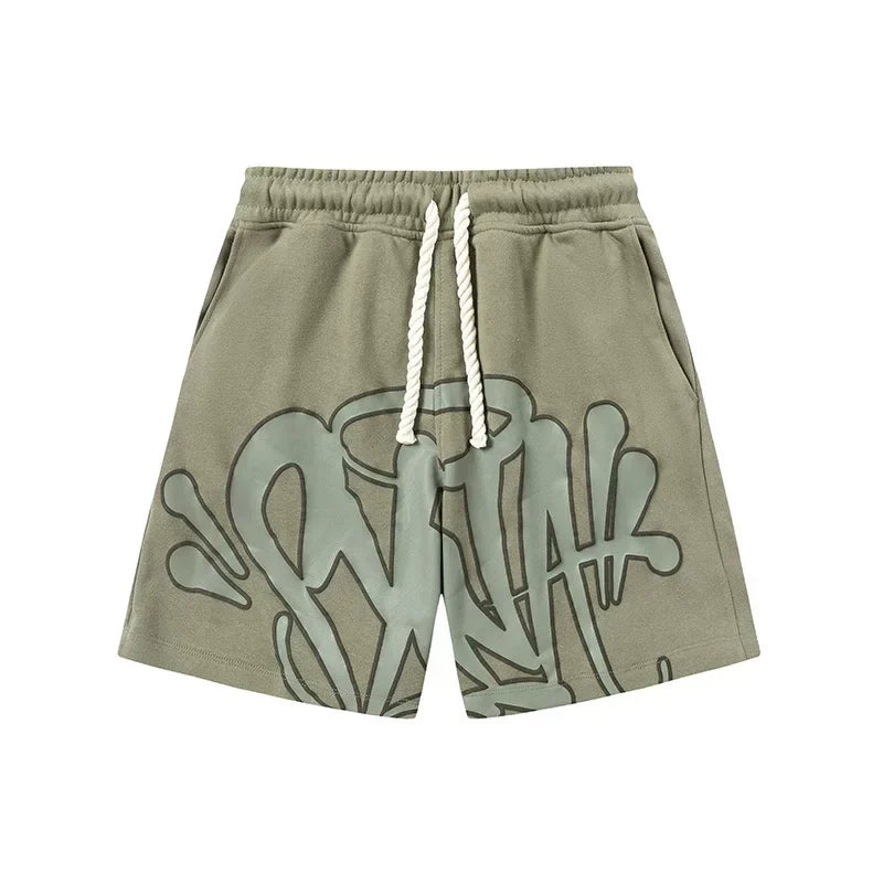 Syna World Graphic Fleece Shorts (Sage Green / Grey)
