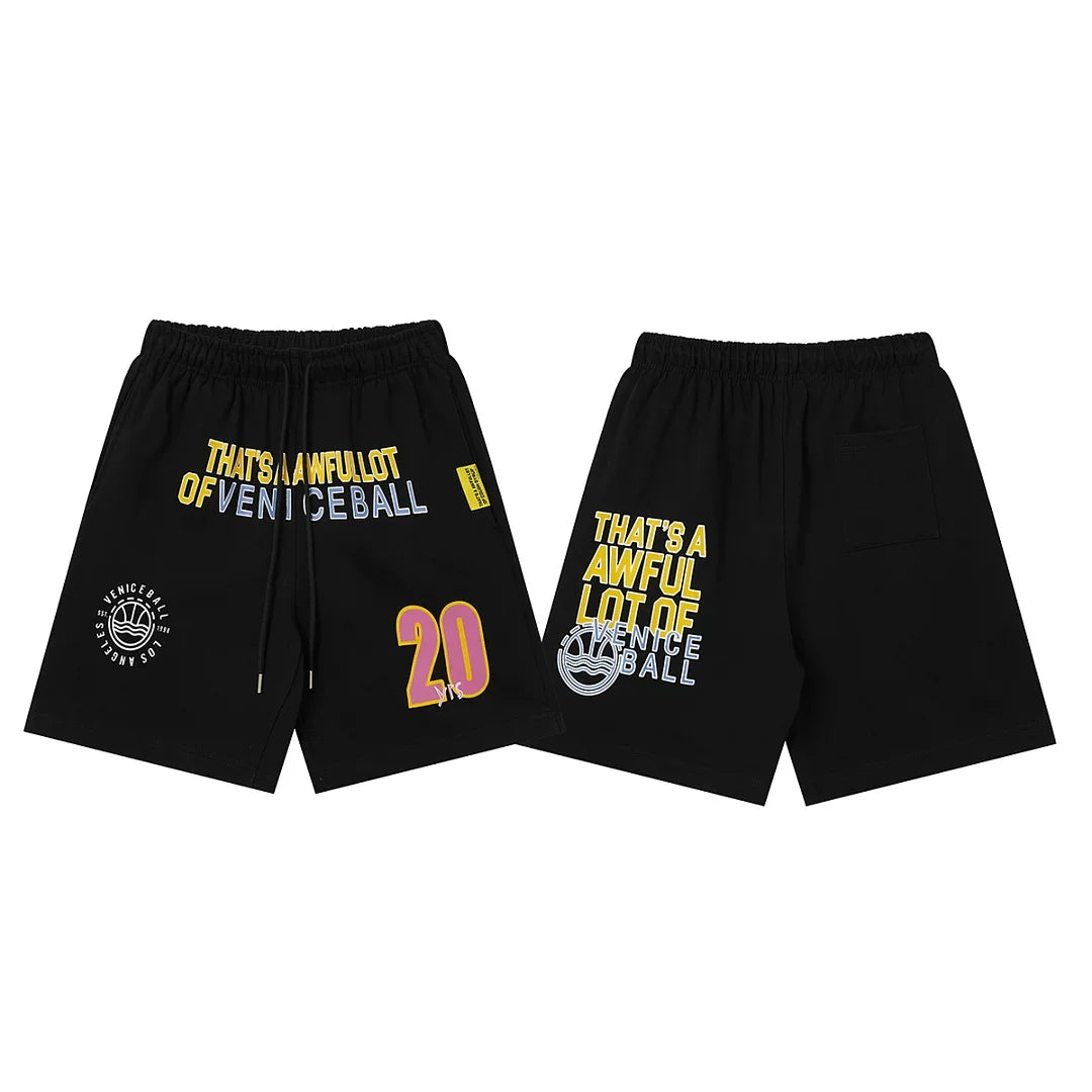 That's A Awful Lot Of Cough Syrup Venice Ball Graphic Sweatshorts - Black