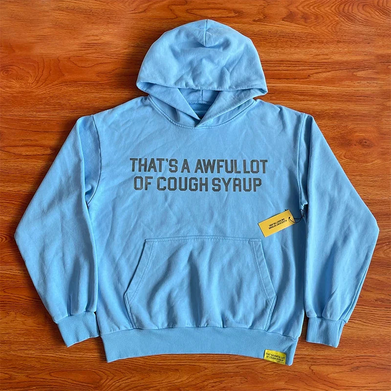 That's A Awful Lot Of Cough Syrup Classic Logo Hoodie - Light Blue / Dark Grey