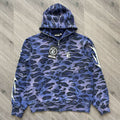 Hellstar Camo Print Full-Zip Hoodie blue