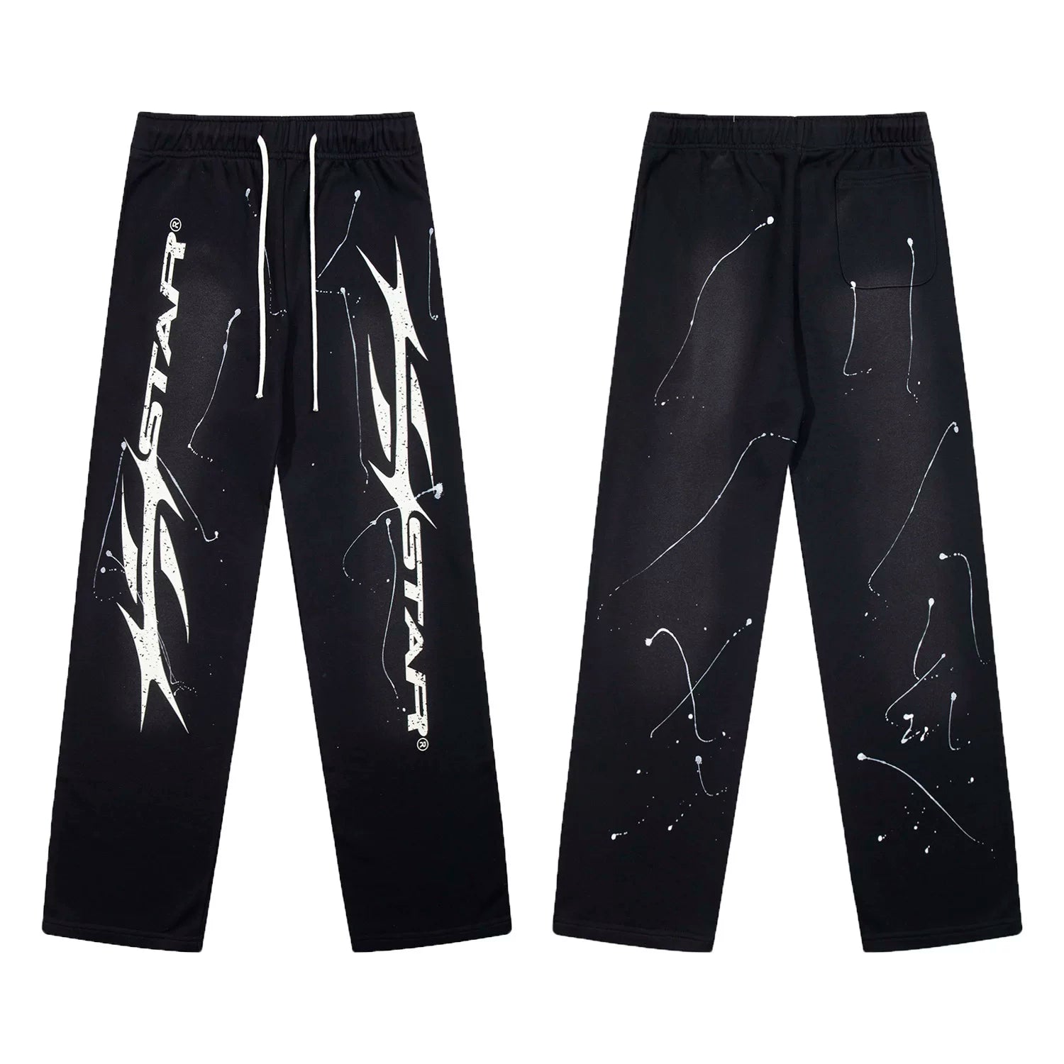 Hellstar Paint Splatter Star Sweatpants black