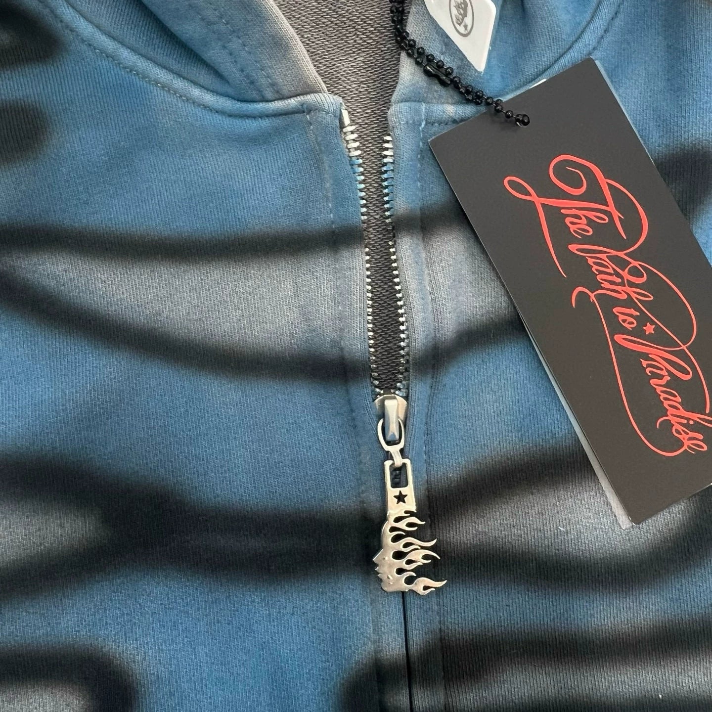 Hellstar American Tie Dye Classic Full-Zip Hoodie blue