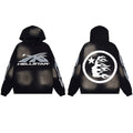 Hellstar Spiked Logo & Circular Face Hoodie black