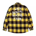 Anti Social Social Club Plaid Flannel Shirt - Yellow/Black